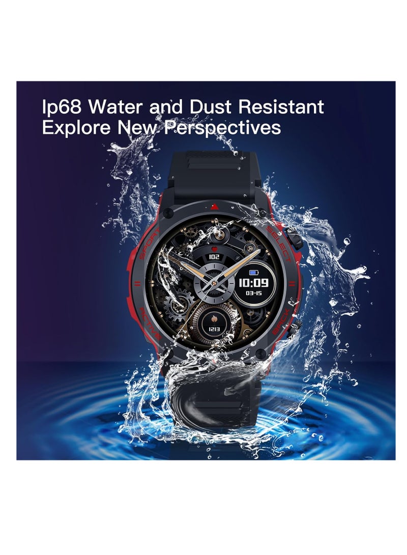 PEJE PEJE ZW13-AMD Smartwatch - 1.43" AMOLED,Smart Watches for Men,Muslim Prayer Alerts,SpO2/Heart Rate/Sleep Monitor,120+ Sports Modes,IP68 Waterproof,Bluetooth Calls + Extra Strap, iOS/Android.(Silver) - Image 2