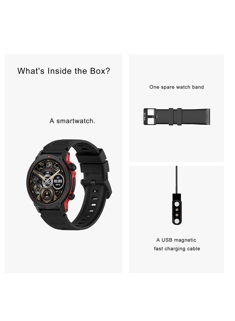 PEJE PEJE ZW13-AMD Smartwatch - 1.43" AMOLED,Smart Watches for Men,Muslim Prayer Alerts,SpO2/Heart Rate/Sleep Monitor,120+ Sports Modes,IP68 Waterproof,Bluetooth Calls + Extra Strap, iOS/Android.(Silver) - Image 4