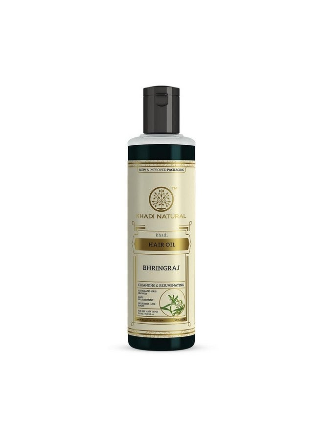 Khadi Natural Bhringraj Hair Oil For Controlling Hair Fall, Nourishing Oil For Healthy Hair Growth, Paraben & Silicone-Free Suitable For All Hair Types, 210Ml - Image 1
