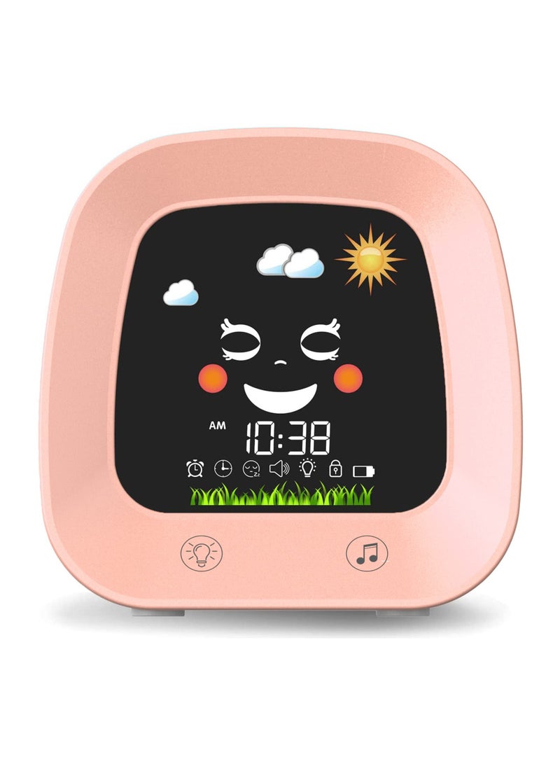 SYOSI Kids Alarm Clock, Digital Wake up Clock for Kids Bedroom, Toddlers Sleep Trainer with Sound Machine Night Light Nap Timer, Digital Clocks for Boy Girl Birthday Gift  - Image 1