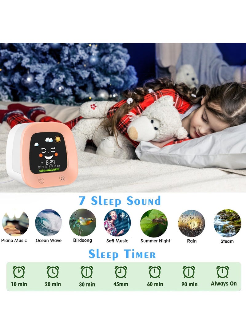 SYOSI Kids Alarm Clock, Digital Wake up Clock for Kids Bedroom, Toddlers Sleep Trainer with Sound Machine Night Light Nap Timer, Digital Clocks for Boy Girl Birthday Gift  - Image 4
