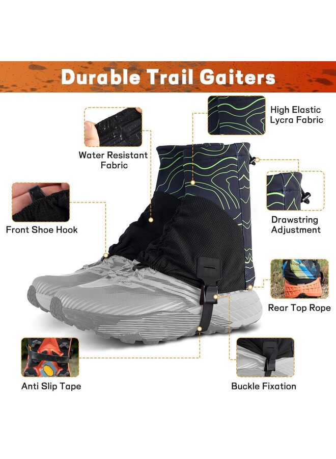Generic Gaiters for Hiking, Running Shoe Gaiters, Trail Running Gaiters Sandproof, Waterproof Hiking Gaiters, Ankle Gaiters for Hiking, Snow, Trail Running, Hunting, Skiing, Mountain Climbing - Image 2