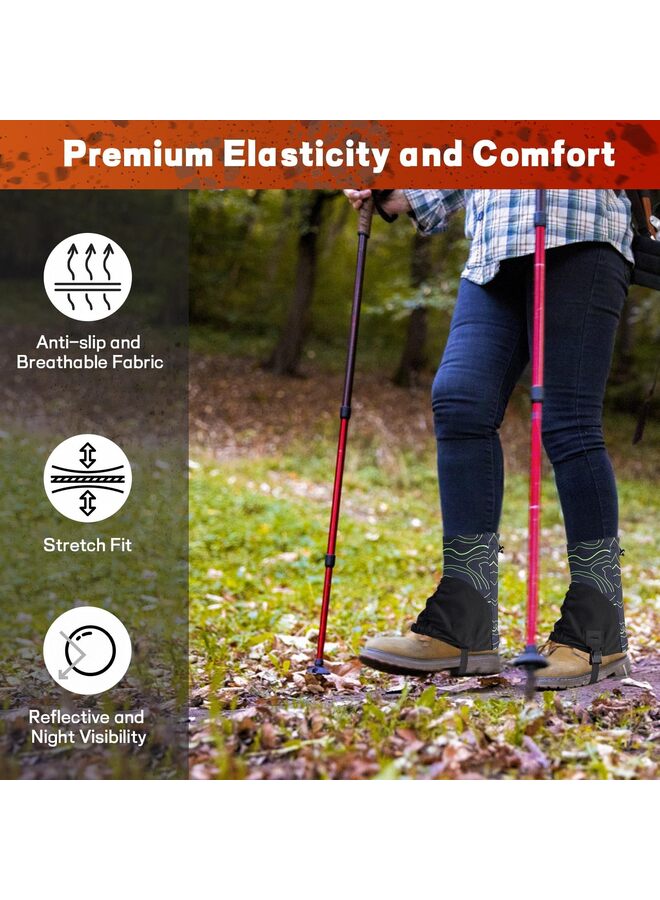 Generic Gaiters for Hiking, Running Shoe Gaiters, Trail Running Gaiters Sandproof, Waterproof Hiking Gaiters, Ankle Gaiters for Hiking, Snow, Trail Running, Hunting, Skiing, Mountain Climbing - Image 4