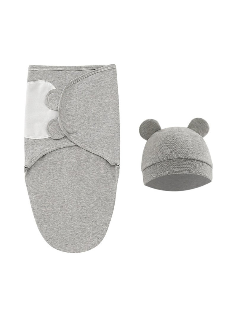 Generic Newborn swaddle comfortable sleeping bag with hood set delivery room swaddle  - Image 1