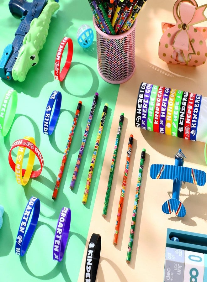 Spakon 96 Pcs Kindergarten Here I Come Pencils Bracelets Kindergarten Pencils Wristbands for Kids, Back to School Gifts First Day of School Supplies for Classroom Rewards Party Favors Goodie Bag - Image 4