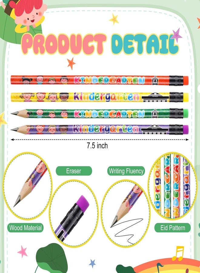 Spakon 96 Pcs Kindergarten Here I Come Pencils Bracelets Kindergarten Pencils Wristbands for Kids, Back to School Gifts First Day of School Supplies for Classroom Rewards Party Favors Goodie Bag - Image 2