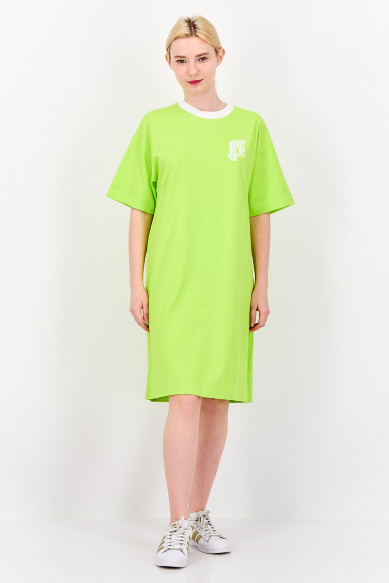 ESPRIT Women Graphic Print Shirt Dress, Lime Green - Image 1