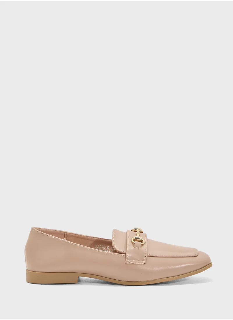 Pink Step Horsebit Loafer