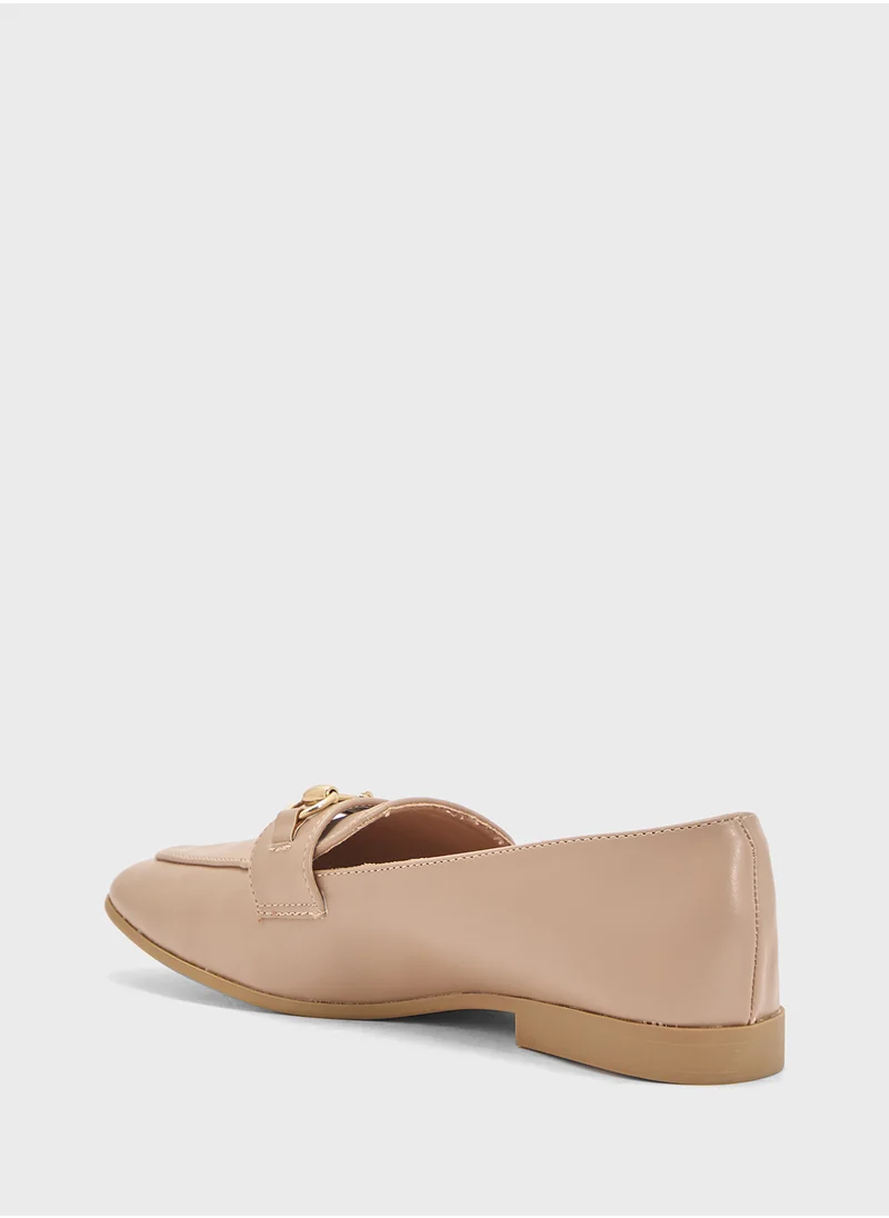 Pink Step Horsebit Loafer