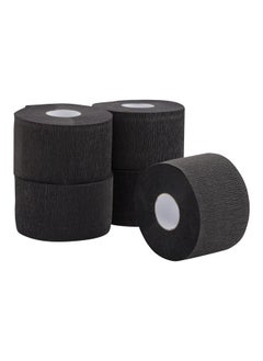 Juvale 500 Pack Disposable Barber Neck Strips For Hair Cutting, Salon, Barbershop Supplies (Black, 2.5 X 11 In, 5 Rolls)  - Image 1