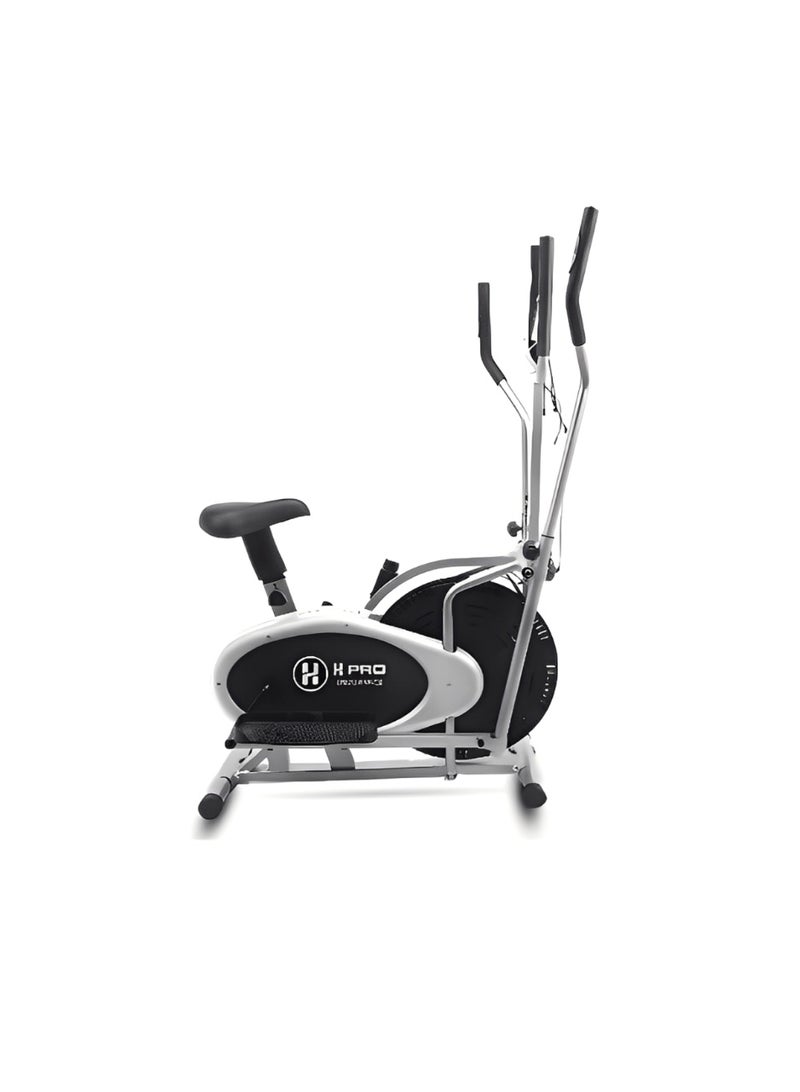 H PRO HM Sports HM820-2 Orbitrac Elliptical Bike with Moving Handles, Adjustable Seat, Central Flywheel and LCD Display - Image 1