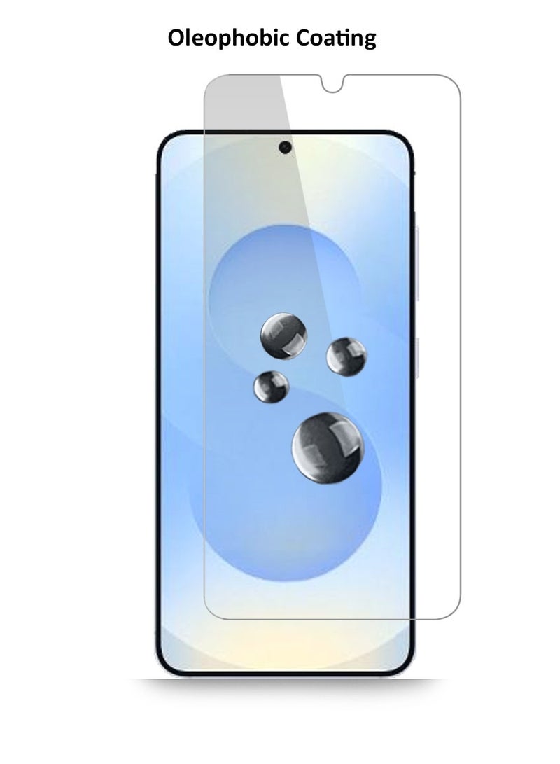 Techie 2 Pack HD Tempered Glass Screen Protector for Samsung Galaxy S25 2025 - Anti Reflection Anti Bubbles 9H Hardness 0.33 mm Rounded Edges Easy Installation  - Image 2
