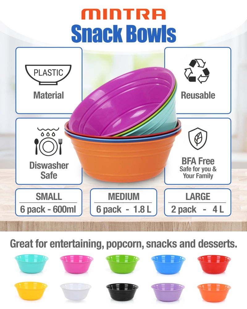 Mintra Office Mintra Home Snack Bowls (Medium 6pk (1.8L), Yellow) - Image 4