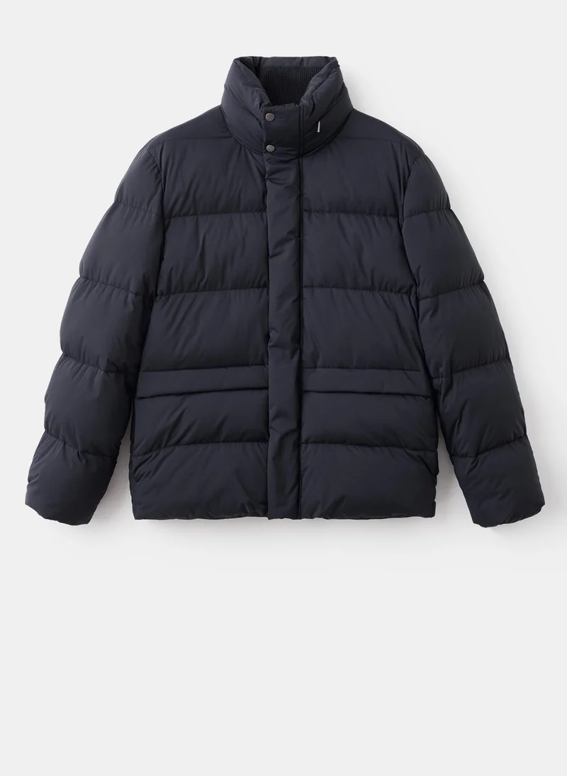 مانجو مان سترة مبطنة قصيرة مقاومة للماء