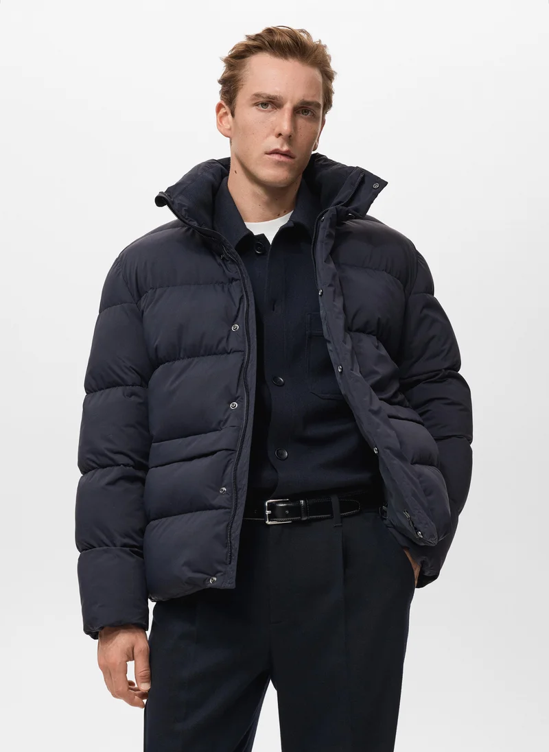 مانجو مان Short quilted water-repellent anorak