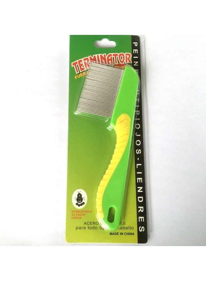 STAR BEJA Terminator Anti-Lice Comb, Detachable, Stainless Steel Teeth Multicolor 3 Pcs Large Size - Image 3