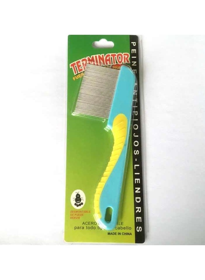 STAR BEJA Terminator Anti-Lice Comb, Detachable, Stainless Steel Teeth Multicolor 3 Pcs Large Size - Image 5