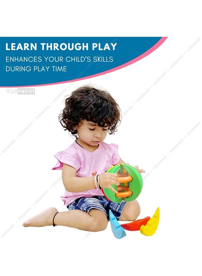 كيدز ماندي نشاط تعليمي بالكرة | نشاط تعلم الألوان والعد وفرز الأشكال | 12 شريحة ألغاز متعددة الألوان لبناء الكرة | ألعاب تنمية الدماغ للأطفال بعمر سنة وما فوق - Image 3