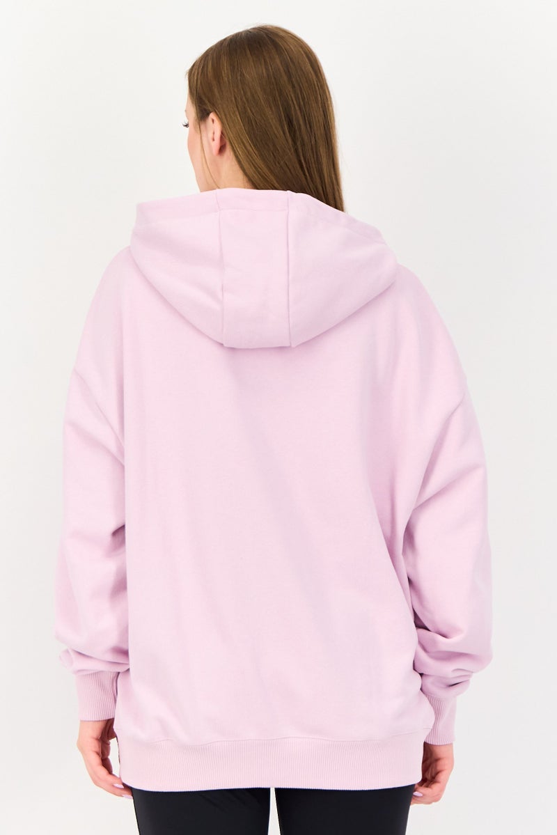 PUMA هودي رياضي نسائي من بومّا x صوفيا تشانغ بأكمام طويلة مناسب للخارج، وردي - Image 3