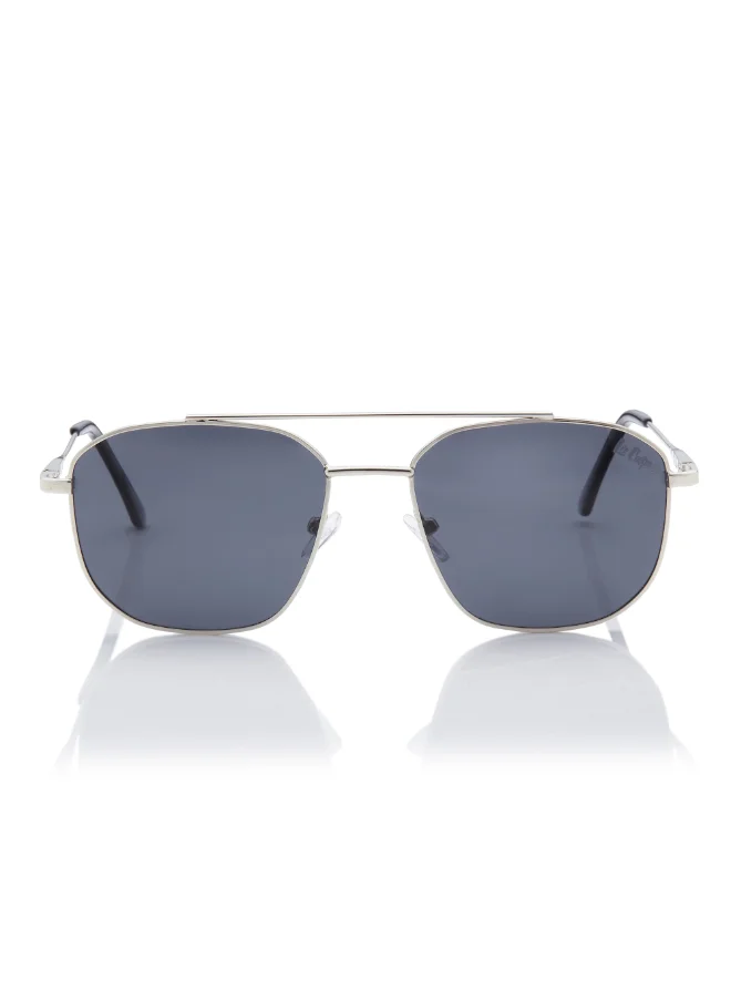 Lee Cooper Polarized Sunglasses Silver Frame Grey Mirror Lens 54mm  - LC1204C02