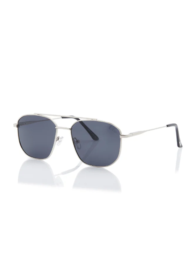 Lee Cooper Polarized Sunglasses Silver Frame Grey Mirror Lens 54mm  - LC1204C02