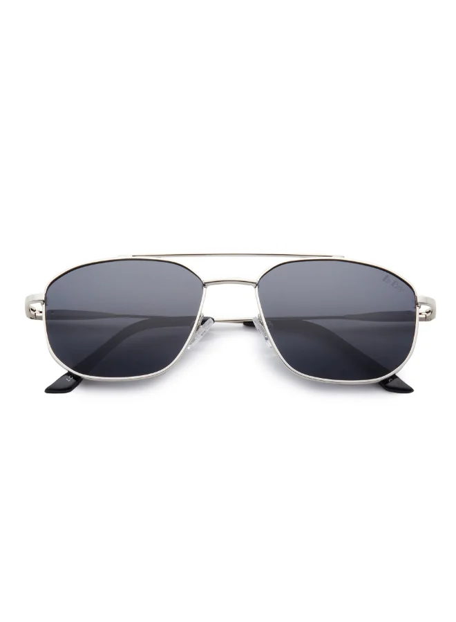 Lee Cooper Polarized Sunglasses Silver Frame Grey Mirror Lens 54mm  - LC1204C02