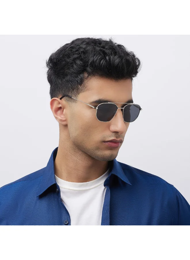 Lee Cooper Polarized Sunglasses Silver Frame Grey Mirror Lens 54mm  - LC1204C02