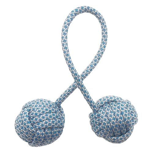 LXQQFUN Fidget Beads Skill Toys Fidget Toys Parachute Cord and Steel Beads Handmade Fidget Beads Beginners Worry Beads Portable EDC Leisure Toys Grey Blue - Image 1