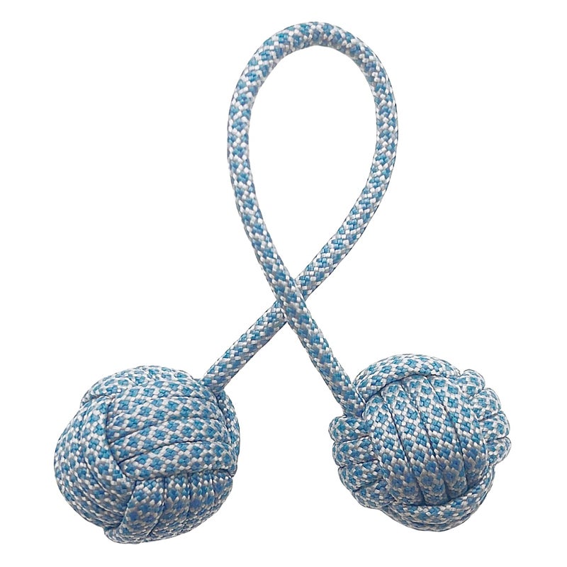 LXQQFUN Fidget Beads Skill Toys Fidget Toys Parachute Cord and Steel Beads Handmade Fidget Beads Beginners Worry Beads Portable EDC Leisure Toys Grey Blue - Image 2