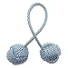LXQQFUN Fidget Beads Skill Toys Fidget Toys Parachute Cord and Steel Beads Handmade Fidget Beads Beginners Worry Beads Portable EDC Leisure Toys Grey Blue - Image 3