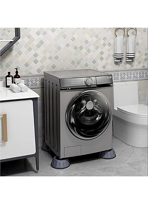 JHEPCOIN JHEPCOIN Anti Vibration Pads with Suction Cup Feet Fridge Washing Machine Leveling Feet Anti Walk Pads Shock Absorber for Furniture Lifting Base  - Image 2