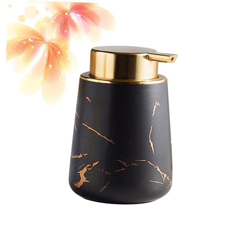 White Ceramic Emulsion Pump Bottle For Liquid Soap Lotion Dispenser Travel Size 13x8 5cm - Image 4
