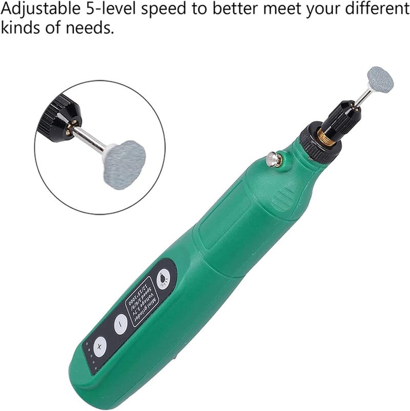 Rotary Tool Kit with 150pcs Accessory, Cordless 5 Speed Adjustable Wireless Engraving Carving Power Tool for Grinding Sanding Crafting Cutting DIY - Image 4