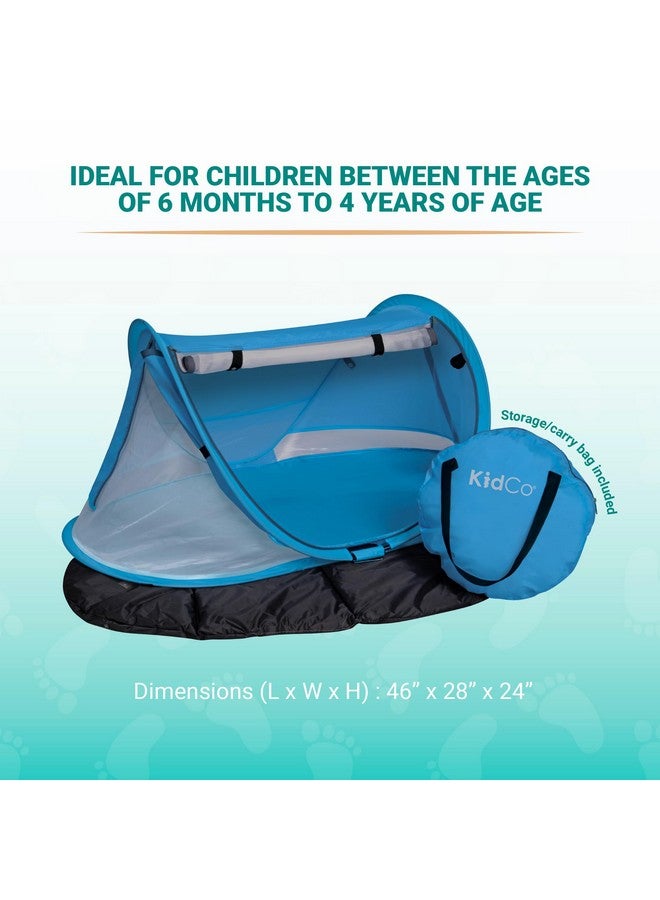 KidCo - Peapod Prestige Lightweight Outdoor Portable Toddler Travel Tent, Play Tent with UV Protection, Sun Shade & Toy Loops, Ages 6 Months - 4 Years (Sky) - Image 4