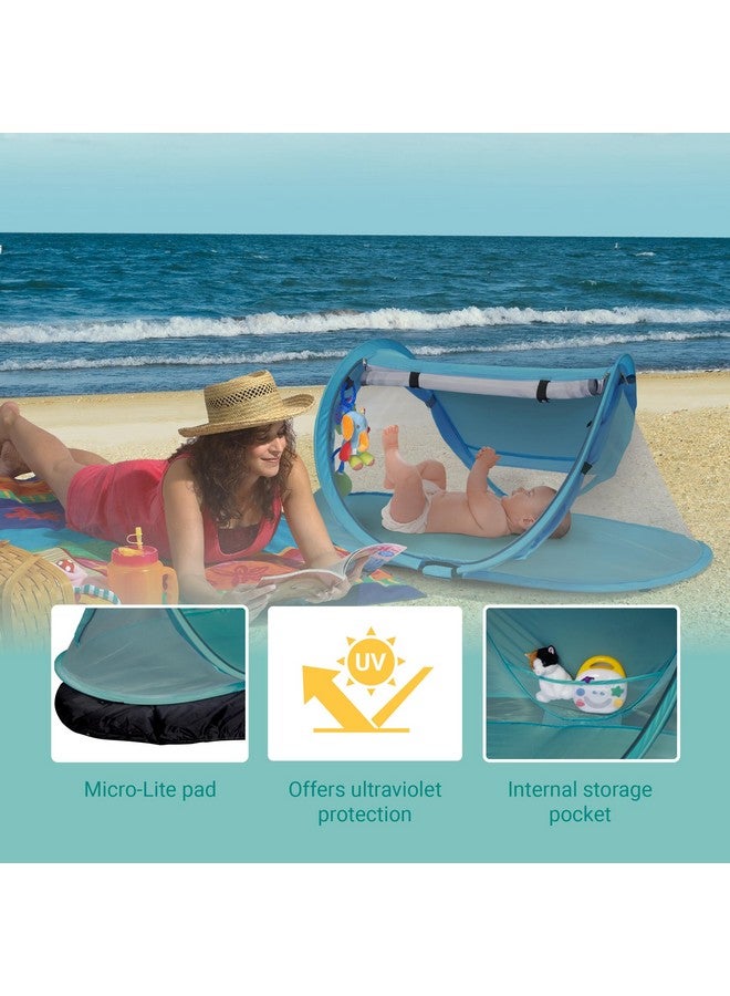 KidCo - Peapod Prestige Lightweight Outdoor Portable Toddler Travel Tent, Play Tent with UV Protection, Sun Shade & Toy Loops, Ages 6 Months - 4 Years (Sky) - Image 2