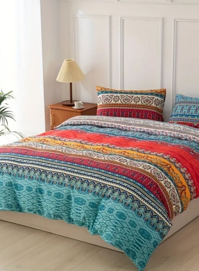 LUNA Home Queen size 6 piece duvet cover set, colorful bohemian bedding.  - Image 5