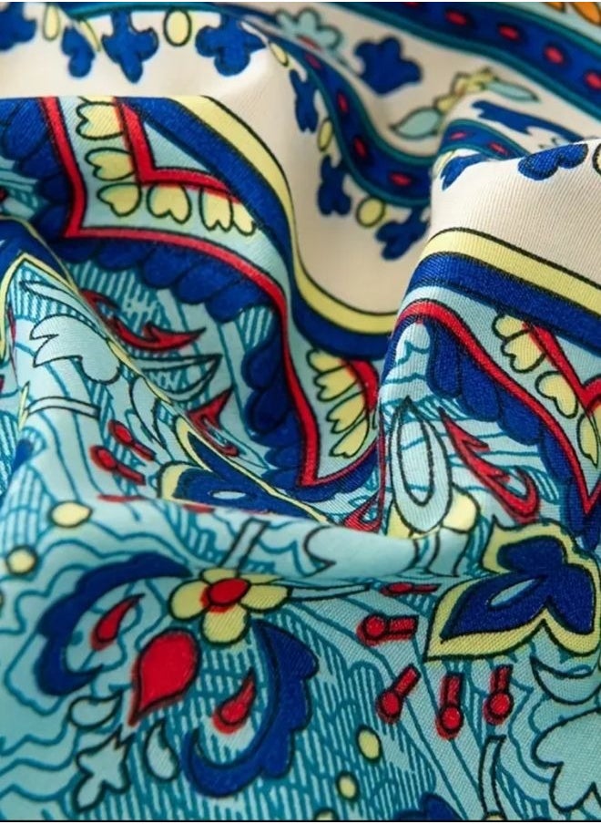 LUNA Home - Queen size 6 piece duvet cover set, colorful bohemian bedding. - Image 1