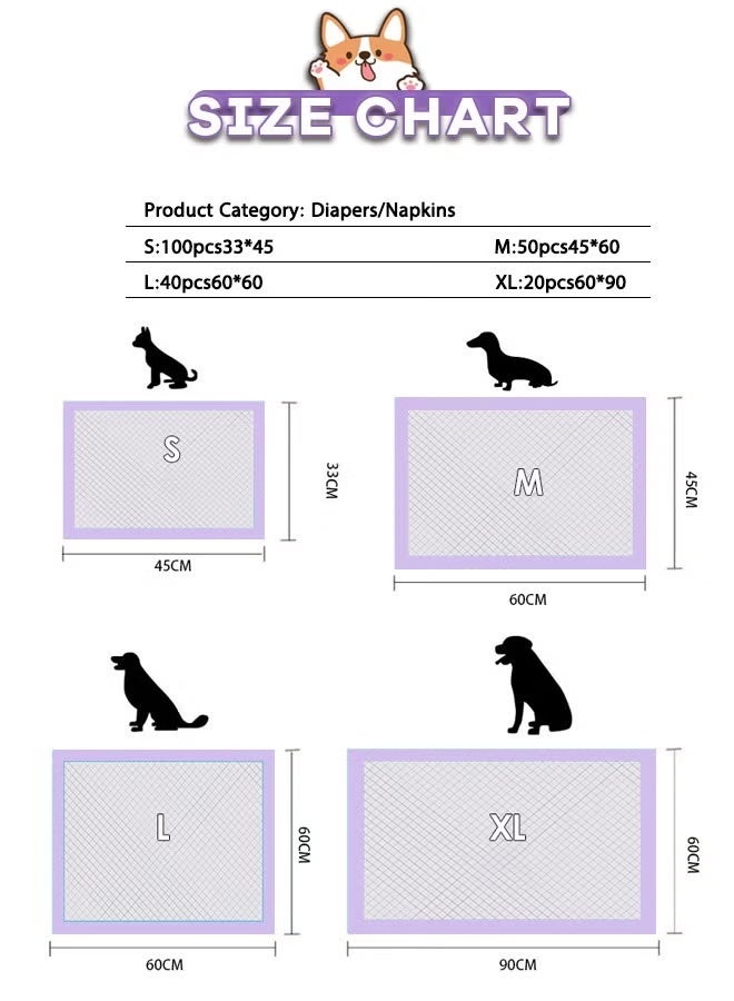 Disposable Dog Pee Pads, Puppy Training Pads with Multi-layer Super Absorbent Protection, Leakproof Puppy Training Pads Quick-Dry Wee Wee Pee Pads,for Dogs, Perfect for Puppies, Adult Senior Dogs,45x60cm,M ,50PCS - Image 2