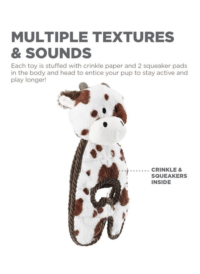 اوتورد هاوند لعبة البقرة القطيفة ذات الصرير من Outward Hound Cuddle Tugs  - Image 5
