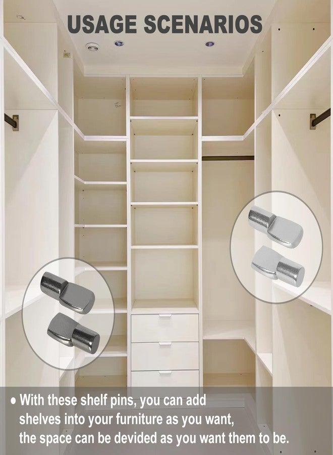 Keenkee Shelf Pegs Pin Diameter 1/4 Inch for Cabinet Shelves Support Clips Holder, 20 Pcs Black Nickel - Image 4