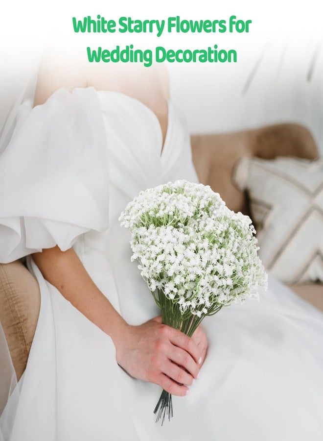 NIMBLOOM 150 PCS Babys Breath Artificial Flowers, 11.4inch White Starry Flower for Wedding Decoration, AReal Touch Faux Babies Breath Gypsophila Bouquet for Wedding Floral Arrangement Party Home Decor - Image 2