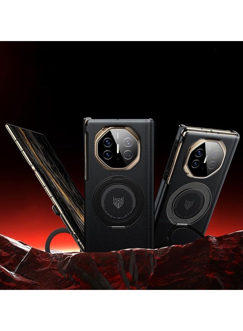 general Case for Huawei Mate XT with built-in 90° adjustable ring stand and hinge protection Magnetic leather folding case for Huawei Mate XT Ultimate - Image 1