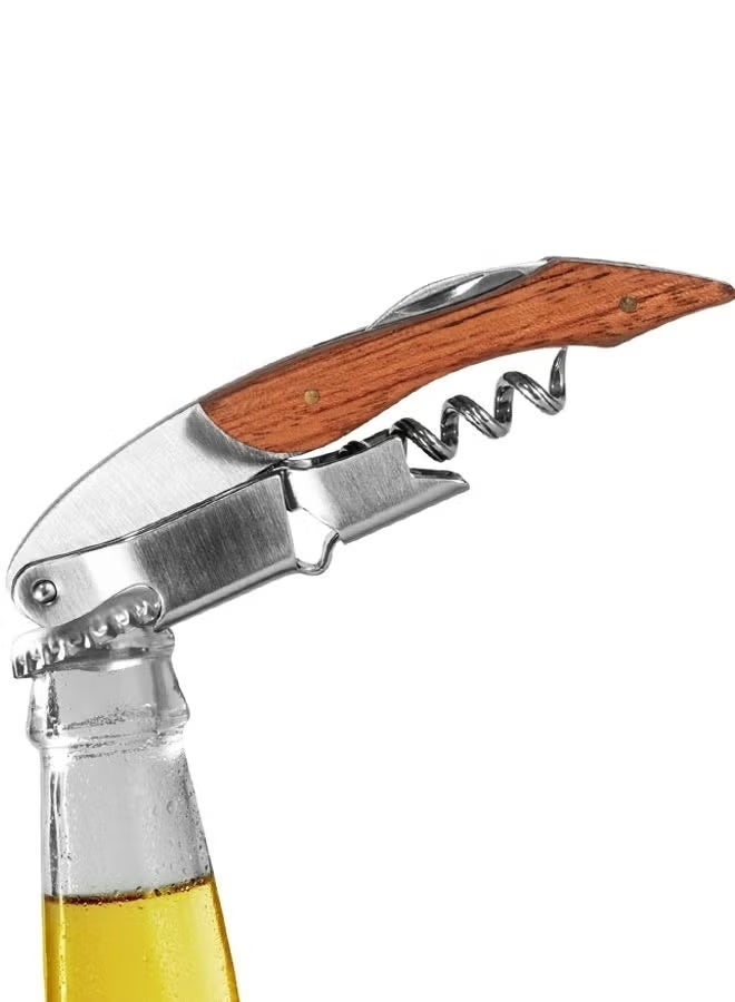 Gecomo Wine Opener Professional Waiters Corkscrew Vintage Wine Bottle Opener with a Comfortable Wood Handle - Image 4