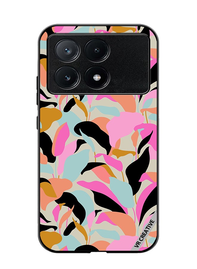 VR CREATIVE Protective Case Cover For Xiaomi Poco X6 Pro Elegant Botanical Leaves Abstract Seamless Pattern Design Multicolour - Image 1