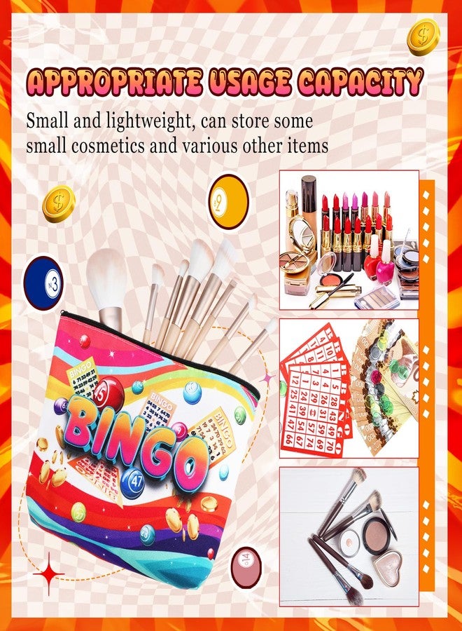 مجموعة هدايا SilTriangle مكونة من 12 قطعة، حقائب مكياج للنساء، هدايا لمحبي الكازينو، حقيبة سفر بسحاب، هدية عيد ميلاد للاعبات، متعددة الألوان، بتصميم مستوحى من لعبة البنغو - Image 3