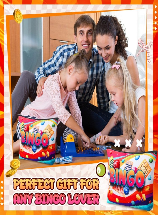 مجموعة هدايا SilTriangle مكونة من 12 قطعة، حقائب مكياج للنساء، هدايا لمحبي الكازينو، حقيبة سفر بسحاب، هدية عيد ميلاد للاعبات، متعددة الألوان، بتصميم مستوحى من لعبة البنغو - Image 5