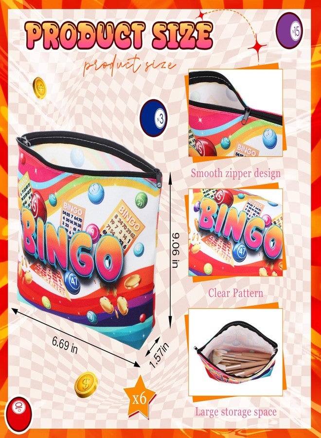 مجموعة هدايا SilTriangle مكونة من 12 قطعة، حقائب مكياج للنساء، هدايا لمحبي الكازينو، حقيبة سفر بسحاب، هدية عيد ميلاد للاعبات، متعددة الألوان، بتصميم مستوحى من لعبة البنغو - Image 2