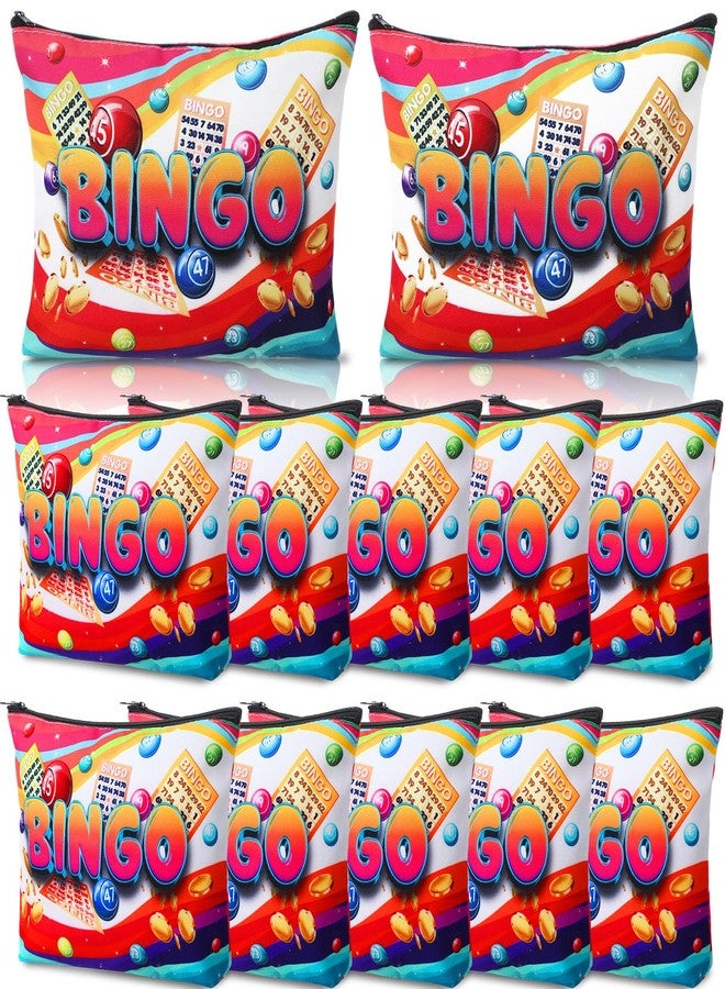 مجموعة هدايا SilTriangle مكونة من 12 قطعة، حقائب مكياج للنساء، هدايا لمحبي الكازينو، حقيبة سفر بسحاب، هدية عيد ميلاد للاعبات، متعددة الألوان، بتصميم مستوحى من لعبة البنغو - Image 1