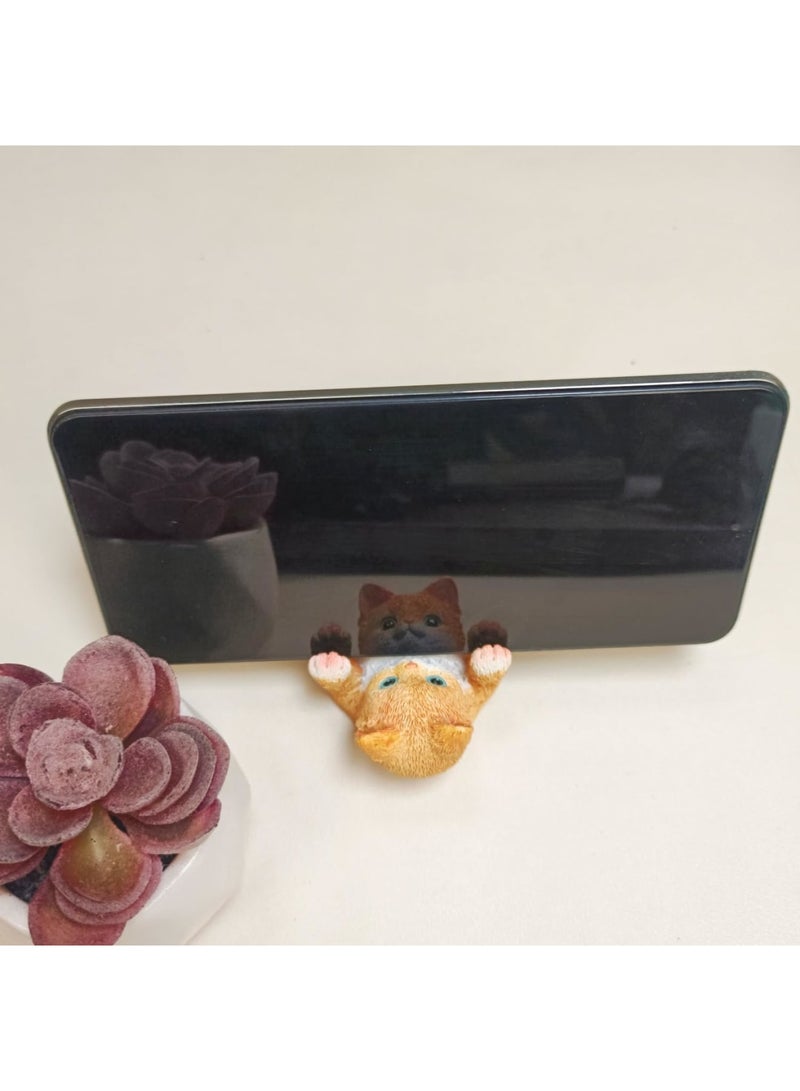 SYOSI Cat Phone Holder for Desk, Cute Cell Phone Stand for Iphone 16 15 14 13 Pro Max, Anti-skid Phone Mount for Office Home, Gift for Cat Lovers, Desk Decor Accessory - Image 5