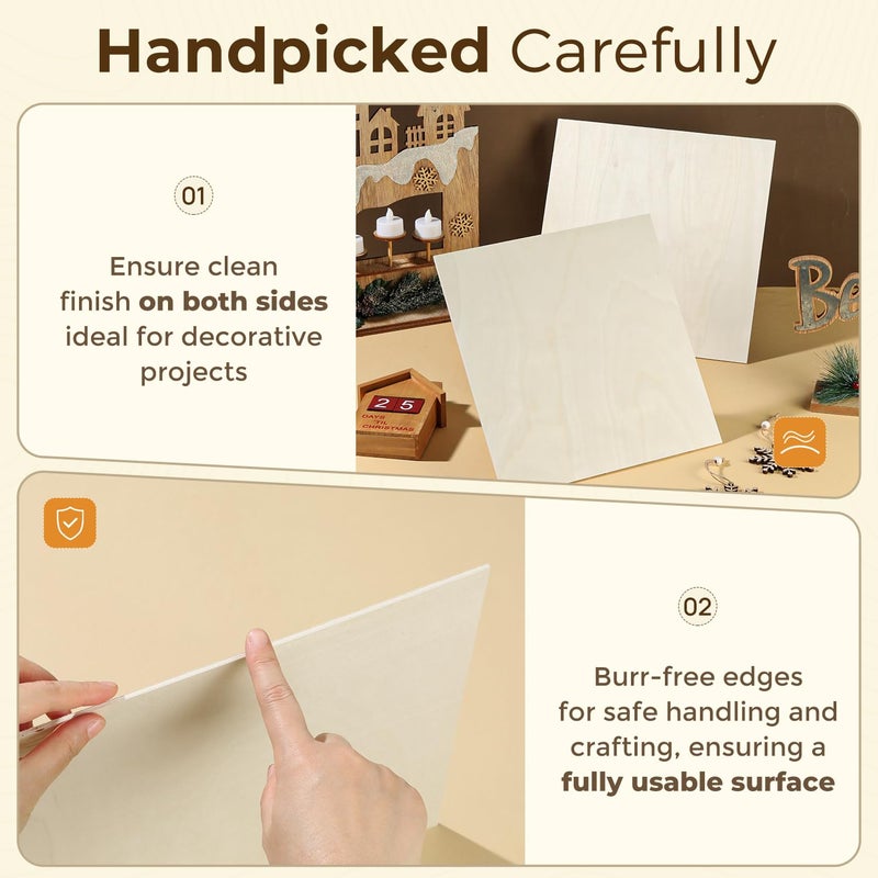 lilLittle 12 Pack Basswood Sheets 12"x12"x1/8", 3mm Basswood for Laser Cutting, Wood for Laser Cutting and Engraving, Laser Engraver Blanks, DIY Architectural Models Making, Wood Engraving - Image 4